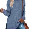 81m1frm4N7L._AC_SL1500 Jngrtsyjvip Fashion Womens Crewneck Pullovers Color Block Long Sleeve Side Split Tunic Tops