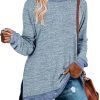 81nv2koTZyL._AC_SL1500 Jngrtsyjvip Fashion Womens Crewneck Pullovers Color Block Long Sleeve Side Split Tunic Tops