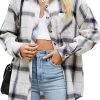 Jngrtsyjvip Fashion   Womens Button Down Flannel Shirts Long Sleeve Plaid Shackets Business Casual Blouse Top