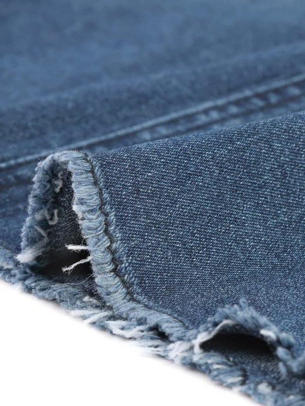 Jngrtsyjvip Fashion Women's Casual Jean Skirt High Waist Back Slit Stretch Denim Skirts