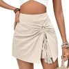 81xYB13c_tL._AC_SL1500 Jngrtsyjvip Fashion Women's High Waisted Fringe Trim Skort Ring Linked Wrap Casual Skirt Shorts