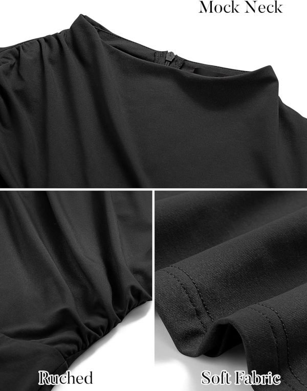 81xxkUpE4ZL._AC_SL1500 Jngrtsyjvip Fashion Women's Sleeveless Bodycon Maxi Dress 2024 Mock Neck Ruched Side Slit Long Tank Dress