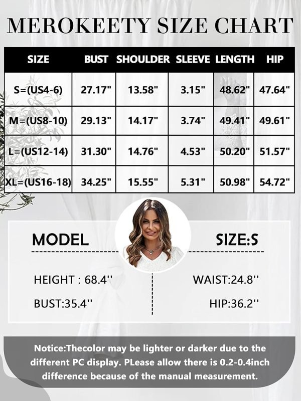 Jngrtsyjvip Fashion  Women's Flutter Sleeve Smocked Midi Dress V Neck Casual Tiered Dresses with Pockets