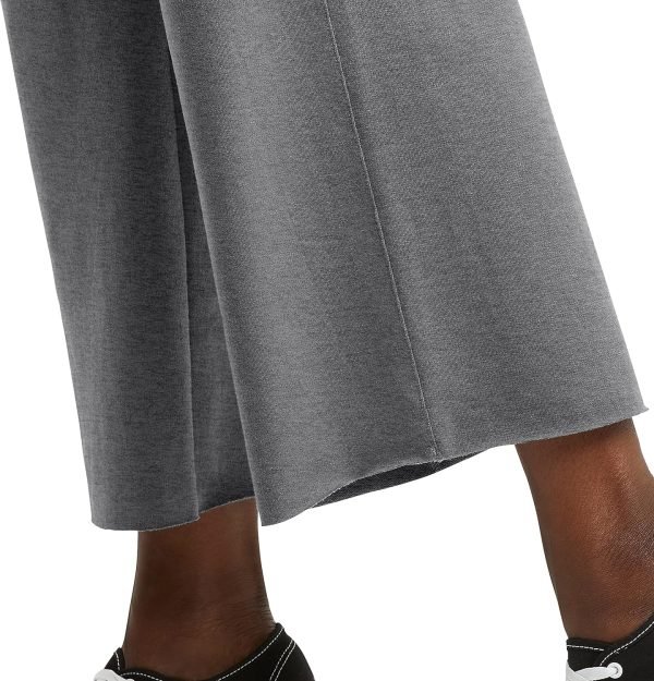 Jngrtsyjvip Fashion  Women's Originals Wide Leg Crop Pants, Retro Lightweight French Terry Pants, 25"