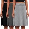 Jngrtsyjvip Fashion3 Pack Womens Midi Skirts Flowy Lightweight Knee Length Casual Elastic Waist Modest Flared Skirts Trendy Summer